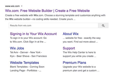 sitelinks wix|How to Get Sitelinks in Google Search Results .